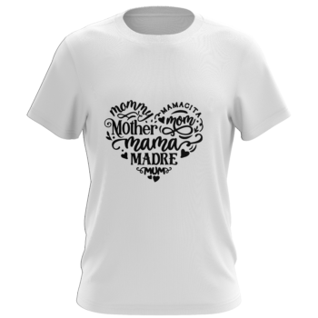 Camiseta día de las madres Corazón Negro